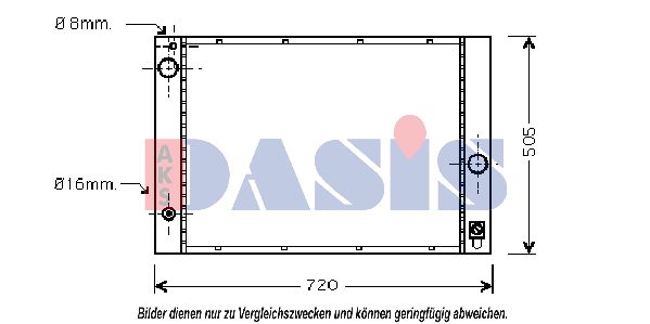 AKS DASIS Радиатор, охлаждение двигателя 052004N